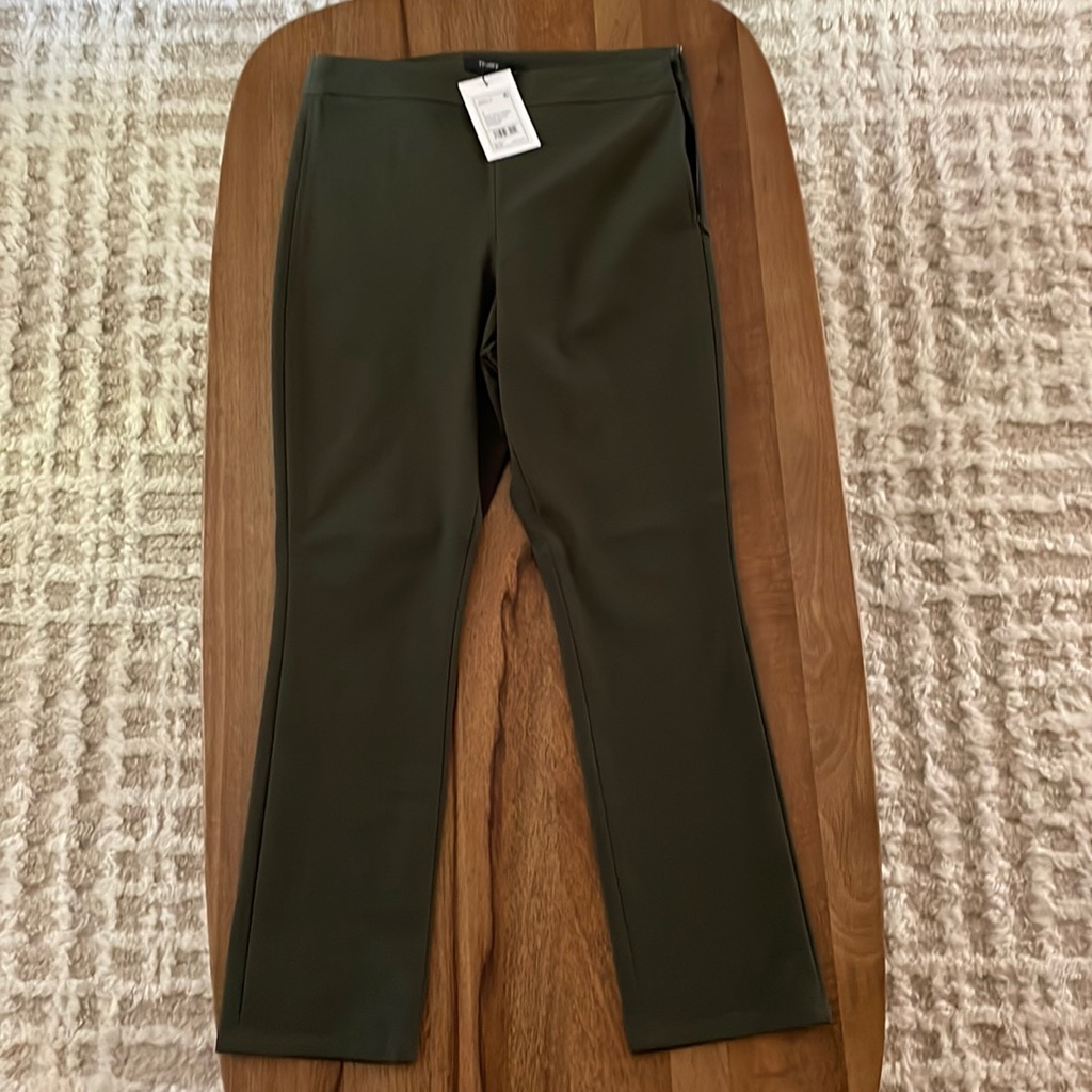 Deep Olive Green Double Stretch Theory Pants